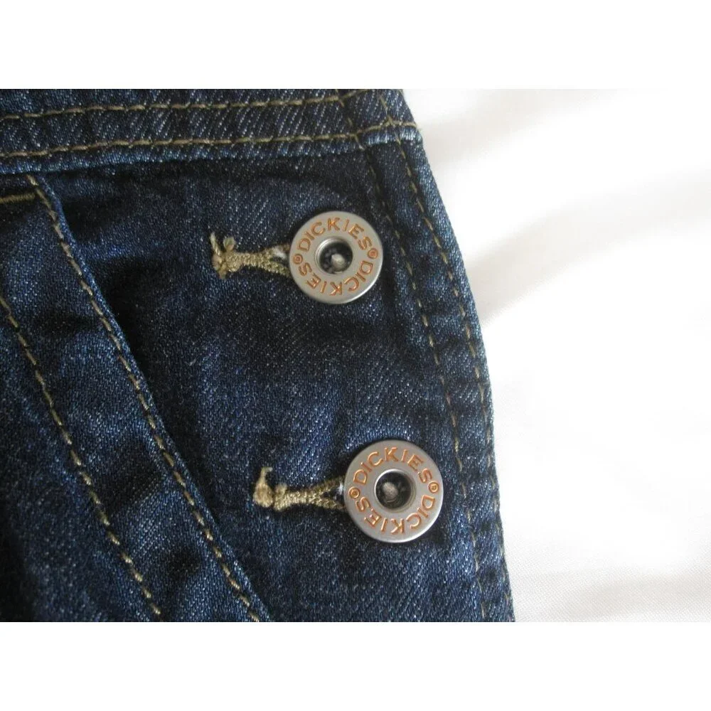 Dickies Men Indie Carpenter Baggy Leg Indigo Bib Denim Overalls (MP448)